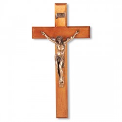Natural Cherry Wall Crucifix - 12 inch [CRX4244]