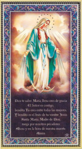 Nuestra Se&ntilde;ora de Gracia (en espa&ntilde;ol) Placa de pared hecha en Italia [HPPS005]