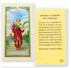 Oracion A San Pancracio Laminated Spanish Prayer Card [HPRS582]