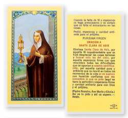 Oracion A Santa Clara De Asis Laminated Spanish Prayer Card [HPRS426]