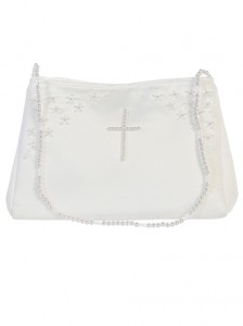 Satin First Communion Purse with Cross [TTP005]