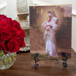 Our Lady of Divine Innocence Embossed Wood Plaque [HWP298]