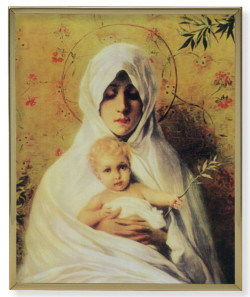 Our Lady of the Palm Gold Frame 11x14 Plaque [HFA4949]