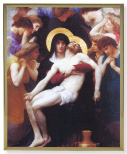 Our Lady of Sorrows 8x10 Gold Trim Plaque [HFA0216]
