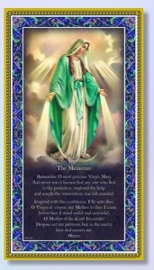 The Memorare Prayer Italian Prayer Plaque [HPP005]