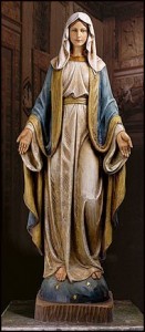 Our Lady of Grace Statue, Hand Painted Resin - 48“H [MIL1061]