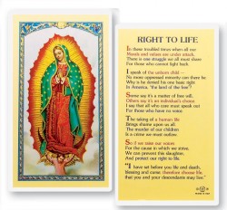 Our Lady of Guadalupe Right to Life Laminated Prayer Card [HPR706]