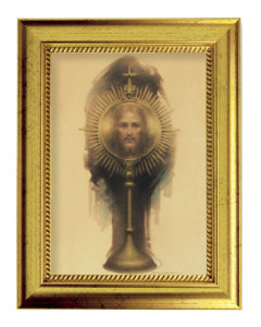 Our Sacramental King Print by Chambers 5x7 Print in Gold-Leaf Frame [HFA5239]