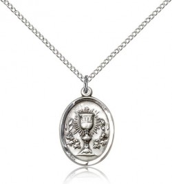 Oval First Communion Medal with Chalice [CM2002]