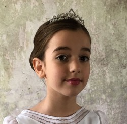 Petite Tiara with Floral Center [AJT2799]