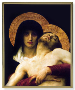 Pieta Gold Frame 8x10 Plaque [HFA4888]