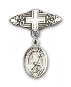 Pin Badge with St. Sarah Charm and Badge Pin with Cross [BLBP0939]