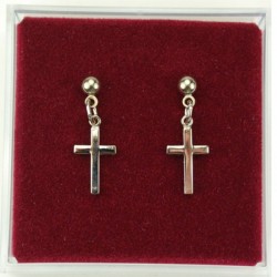 Plain Cross Dangle Earrings [MVER1010]