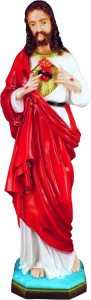 Plastic Sacred Heart of Jesus Statue - 32 inch [SAP3280]