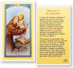 Prayer To St. Anthony Laminated Prayer Card [HPR304]