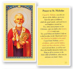 Prayer To St. Nicholas Laminated Prayer Card [HPR508]