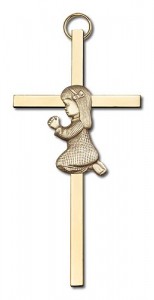 Praying Girl Cross  4“ [CRB0001]