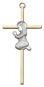 Praying Girl Cross  6“ [CRB0035]