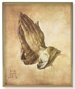 Praying Hands Gold Frame 11x14 Plaque [HFA4942]