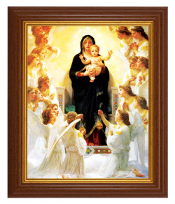 Queen of Angels by Bouguereau 8x10 Textured Artboard Dark Walnut Frame [HFA5496]