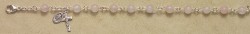 Rosary Bracelet - Sterling Silver with Rose Quartz Beads [RB3317]
