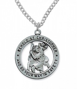 Round Cut-Out St. Christopher Medal [MVM1015]