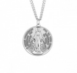 Round Men's Miraculous Medal Necklace [HMM3187]