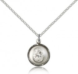 Round Etched Cross Necklace [CM2271]