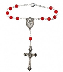 Ruby Auto Rosary - July Birthstone [MVAR1006]