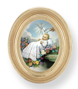 Sacrament of Baptism Small 4.5 Inch Oval Framed Print [HFA4735]