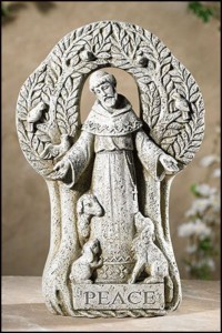 Saint Francis Peace Tree Garden Statue 12.5“ High [CBSD015]