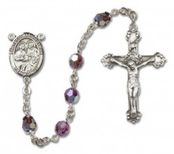 Saints Cosmas and Damian Sterling Silver Heirloom Rosary Squared Crucifix [RBEN1427]