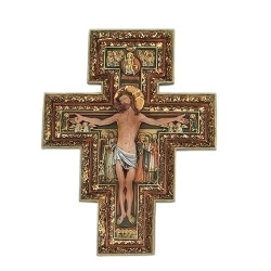 Authentic San Damiano Cross | Handcrafted Resin &amp; Stone Mix  [RM40748]