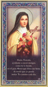 Santa Teresita (en espa&ntilde;ol) Placa de pared hecha en Italia [HPPS017]