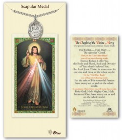 Scapular Medal in Pewter with Prayer Card [BLPCP033]