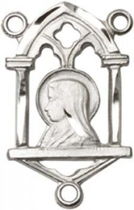 Scapular Sterling Silver Rosary Centerpiece [BLCR0112]