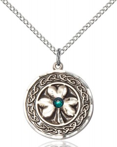 Shamrock Pendant with Birthstone Options [BLST5106]