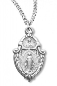 Shield Shape Sacred Heart Miraculous Pendant [HM0758]