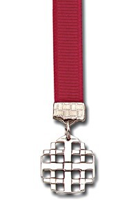 Silver Jerusalem Cross Bookmark - 12 Ribbon Colors Available [TCG0010]