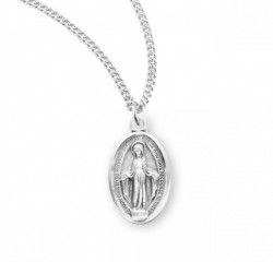 Simple Oval Matte Satin Finish Miraculous Pendant [HM0732]