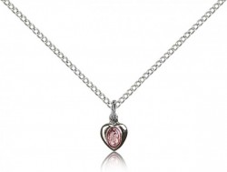Infant Size Enamel Center Miraculous Heart Medal [CM2153]