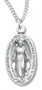 Small Oval Miraculous Pendant with Chain [HM0844]