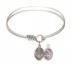 Smooth Bangle Bracelet with a Saint Cecilia Choir Charm [BRS9180]
