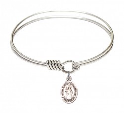 Smooth Bangle Bracelet with a Saint John of Capistrano Charm [BRS9350]