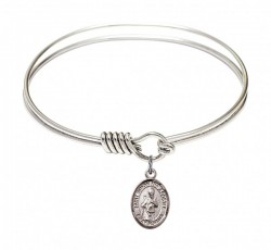 Smooth Bangle Bracelet with a Saint Simon the Apostle Charm [BRS9375]
