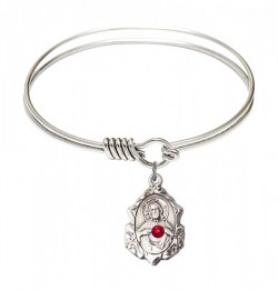 Smooth Bangle Bracelet with a Scapular Charm [BRST050]
