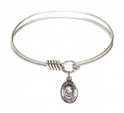 Smooth Bangle Bracelet with a St John XXIII Charm [BRS9455]