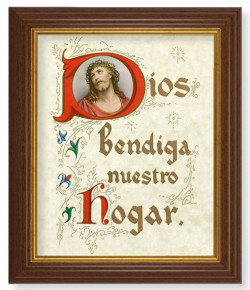 Spanish House Blessing 8x10 Textured Artboard Dark Walnut Frame [HFA5533]