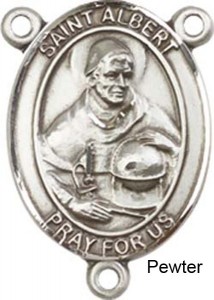 St. Albert the Great Rosary Centerpiece Sterling Silver or Pewter [BLCR0172]