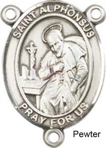 St. Alphonsus Rosary Centerpiece Sterling Silver or Pewter [BLCR0322]